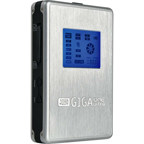 Przenośna pamięć cyfrowa Jobo GigaOne Ultra 120GB Silver widok z przodu.