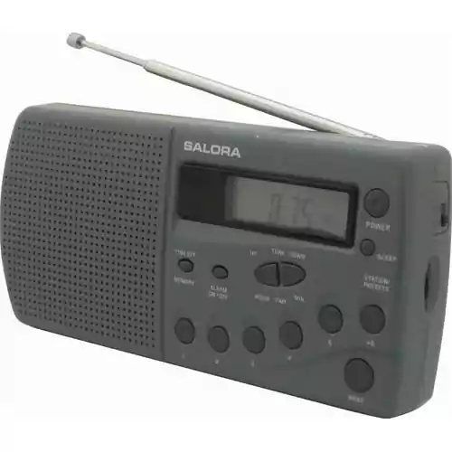 Przenośne radio cyfrowe FM AM Salora CRP625 widok z przodu
