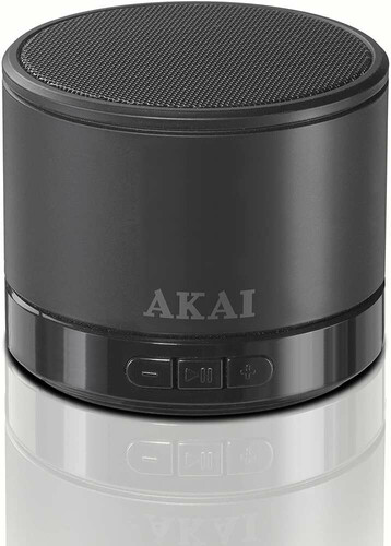 Przenośny mini głośnik Bluetooth Akai AWS06BK widok z przodu