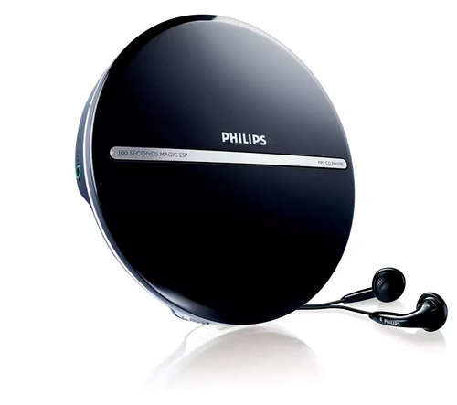Przenośny odtwarzacz MP3-CD Philips CD EXP2546/12 100 sekund ESP widok z przodu.
