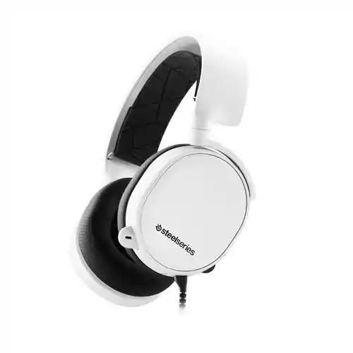 Przewodowe słuchawki GAMINGOWE STEELSERIES ARCTIS 3 Białe widok z boku