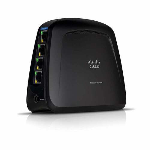 Punkt dostępowy router Cisco WES610N 5GHz Dual-Band widok z lewej strony 