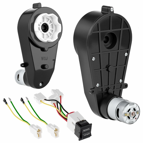 QWORK 2x Silnik elektryczny RS550 12V 40000 obr./min z okablowaniem