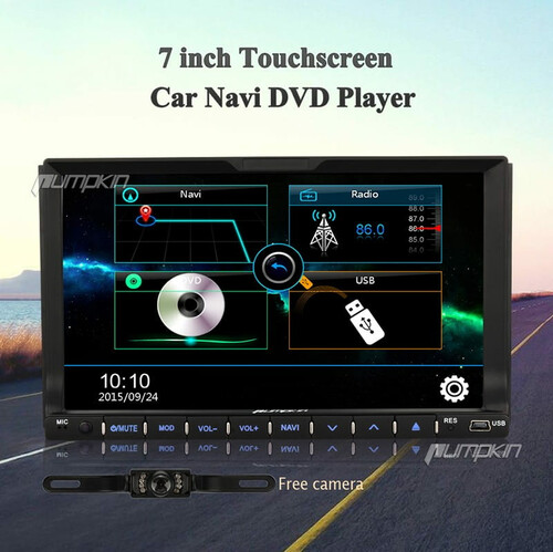 Radio nawigacja 2din GPS USB SD ekran dotykowy Audii widok z przodu