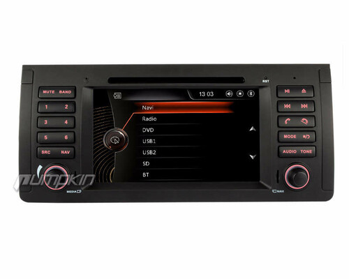 Radio samochodowe 7 cali USB SD nawigacja mapy BMW E39 widok z przodu