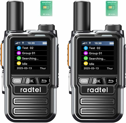 Radtel P8 PoC – radiotelefon sieciowy, zestaw 2 szt. z kartami SIM