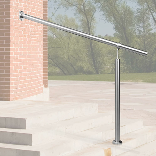 Randaco poręcz schodowa ze stali nierdzewnej 80 cm, regulowany kąt, z mocowaniami