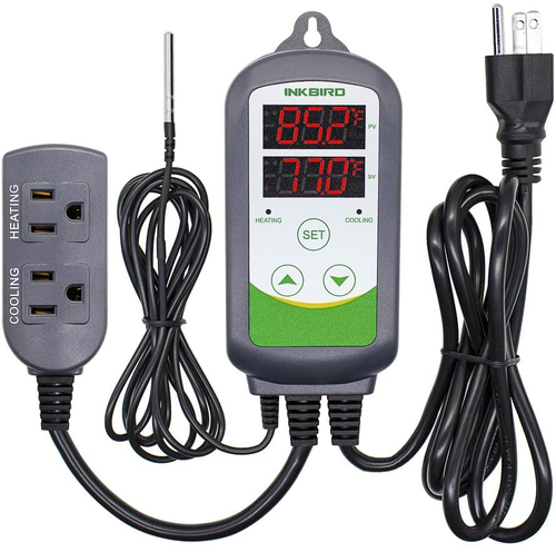 Regulator temperatury akwarium termostat Inkbird ITC-308 1100W widok z przodu