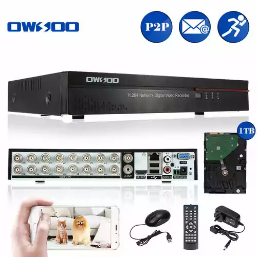 Rejestrator monitoringu Owsoo TW-5016DVR DVR 16 kanałów widok zestawu