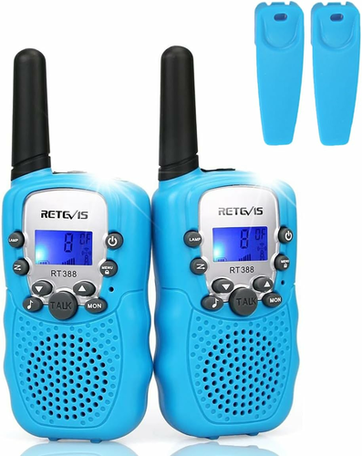 Retevis RT388 – walkie talkie dla dzieci PMR446, 2 szt., latarka, błękitne