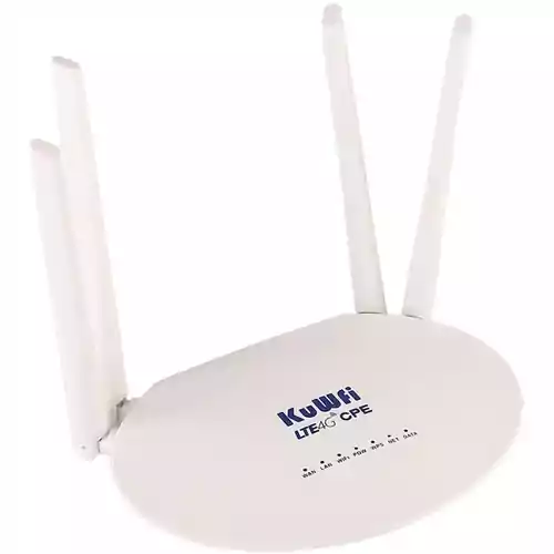 Router KuWfi 4G LTE CPE Router 300Mbps CAT4 Wireless widok z przodu.