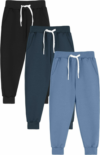 Ruisita RS8085 – spodnie chłopięce jogger, 3-pak, 5-12 lat