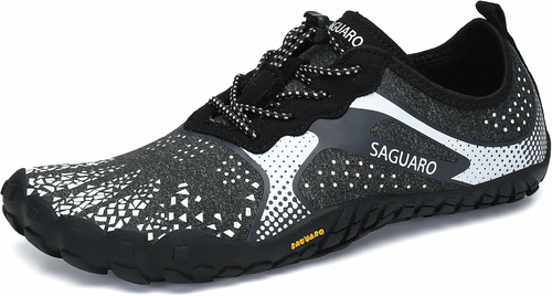 SAGUARO Buty do biegania boso – minimalistyczne obuwie naturalne, białe