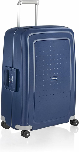 Samsonite S’Cure Spinner 69 cm 79 l – twarda walizka z zamkiem TSA, ciemnoniebieska
