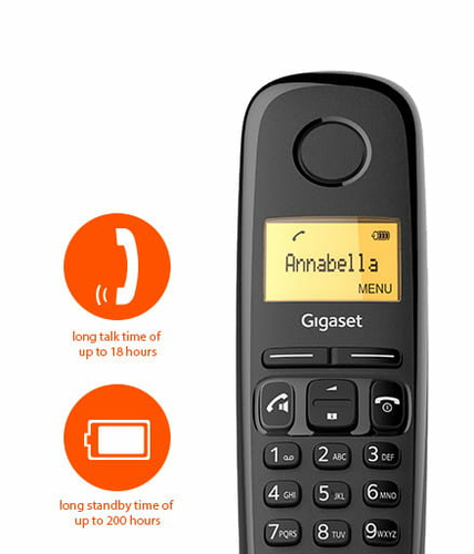 Słuchawka bezprzewodowego telefonu stacjonarnego Siemens Gigaset A270 widok ekranu