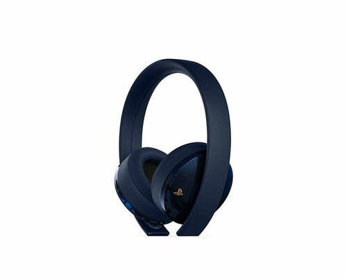 Słuchawki bezprzewodowe do PlayStation 4 SONY PS4 Gold Wireless Navy widok z boku