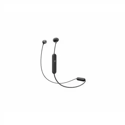 Słuchawki bezprzewodowe dokanałowe Sony WI-C300 Bluetooth 4.2 NFC czarne widok z boku