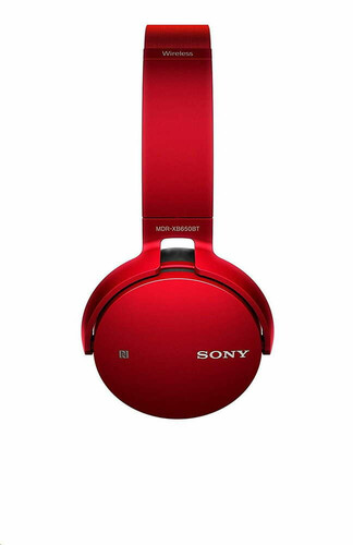 Słuchawki bezprzewodowe Sony MDR-XB650BT BT Red widok z boku