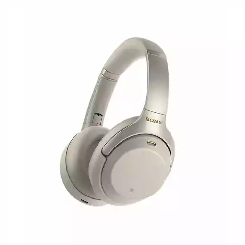 Słuchawki bezprzewodowe Sony WH-1000XM3 Srebrne widok z boku