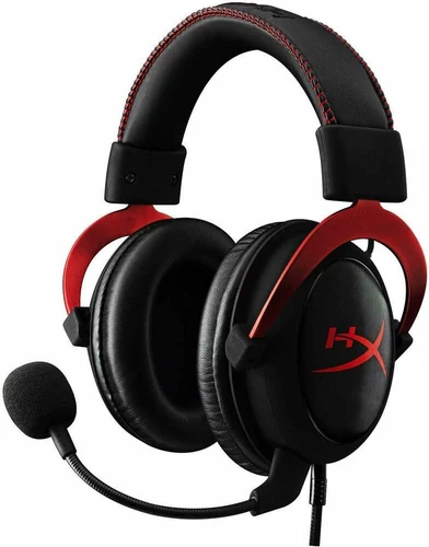 Słuchawki nauszne gamingowe HyperX Cloud II Red 7.1 KHX-HSCP-RD widok z przodu