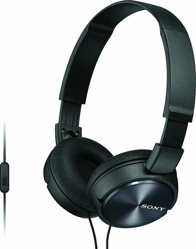 Słuchawki nauszne Sony MDR-ZX310 czarne widok z przodu