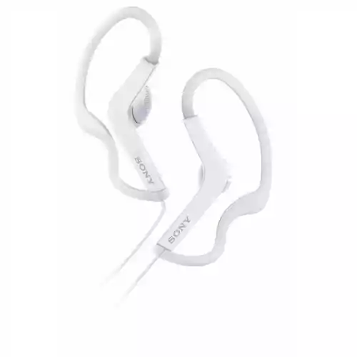 Słuchawki przewodowe dokanałowe Sony MDR-AS210 białe widok z bliska