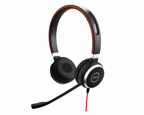 Słuchawki przewodowe Jabra Evolve 20 duo widok całych słuchawek 