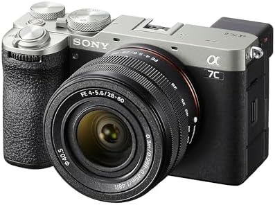 Sony Alpha 7C II + FE 28-60 mm – pełnoklatkowy bezlusterkowiec 33 MP, srebrny