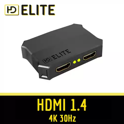 Splitter rozdzielacz HDMI HDELITE POWERHD 2 porty 1.4 4K30HZ widok z przodu