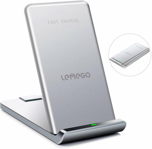 Stojak podstawka ładująca na telefon LEMEGO FastCharge FLPLW202G09GR widok z przodu