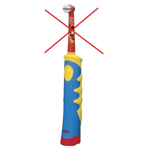 Szczoteczka elektryczna dla dzieci Oral-B Braun 4733 widok z przodu