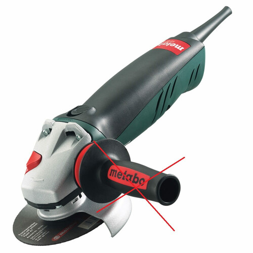 Szlifierka kątowa Metabo W9-125 800Wwm widok z przodu 
