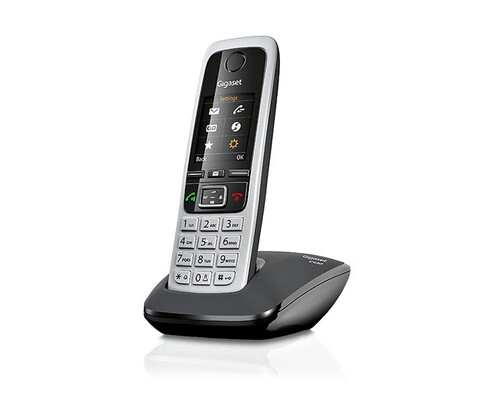 Telefon bezprzewodowy stacjonarny Gigaset C430 bez klapki widok z przodu