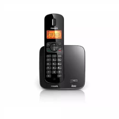 Telefon bezprzewodowy stacjonarny Philips CD170 bez klapki widok z przodu