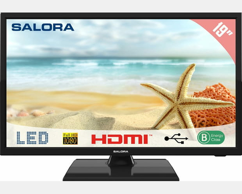 Telewizor LED 19 cali kamper kemping jacht 12V widok z przodu