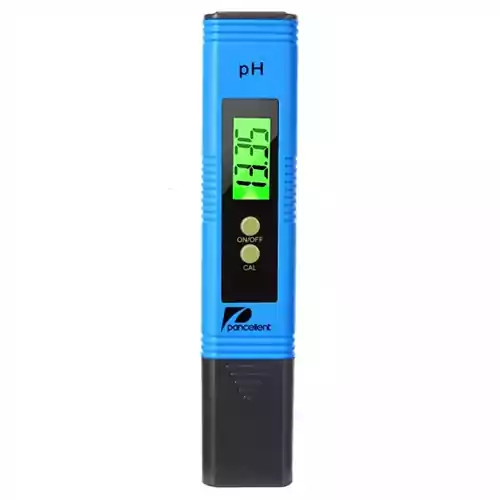 Test jakości wody miernik pH Pancellent TDS PH EC niebieski widok z przodu.