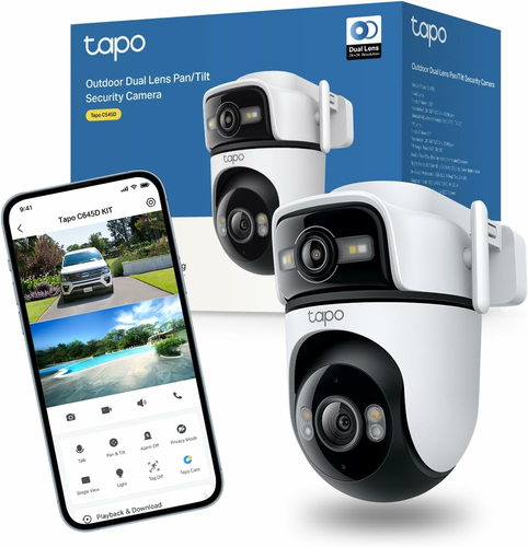 TP-Link Tapo C545D – zewnętrzna kamera WiFi 2K, podwójny obiektyw, biała