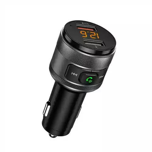 Transmiter samochodowy Bluetooth QC3.0 USB MP3 FM widok z przodu.