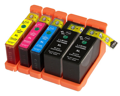 Tusze do drukarki Lexmark LM100/108XL zestaw  widok z przodu