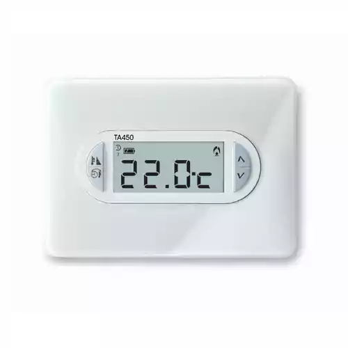 Tygodniowy cyfrowy programowalny termostat ścienny CAME-BPT TH450 widok z przodu