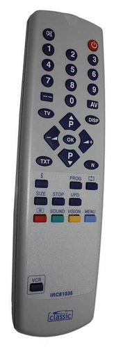 Uniwersalny pilot do telewizora CLASSIC IRC81036 widok z przodu