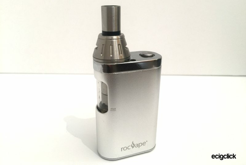 Vape Box rocvape Origo CVB Vaping Mod KIT 20W srebrny widok z przodu.