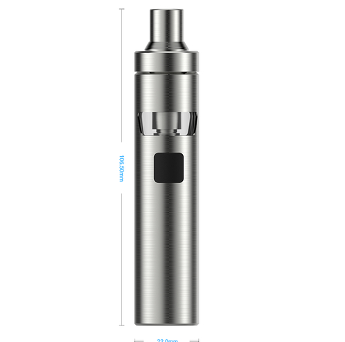 Vape Pen eGo AIO D22 Tank 2ml 25W stalowy widok z przodu.