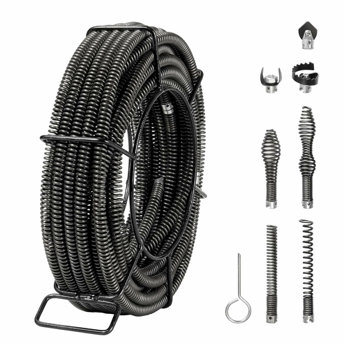 VEVOR Spirala kanalizacyjna 20 m x 16 mm z 7 nozami
