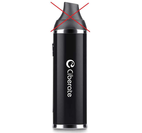 Waporyzator Ciberate 2200mAh czarny widok z przodu.