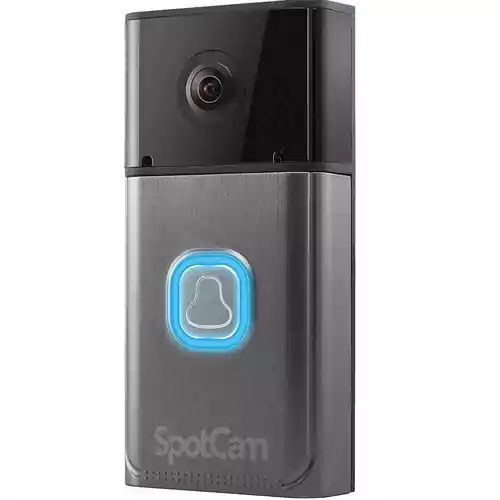 Wideodomofon domofon dzwonek SpotCam Pro 1080P Alexa Google Home WLAN widok z przodu.