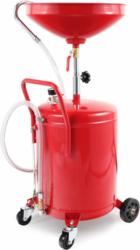 Wiltec zlewarka do oleju 80 l na kołach, wysokość 122–168 cm