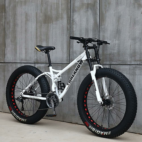 Wmmner Fatbike 26x4.0 - rower z grubymi oponami, 27 biegów, biały