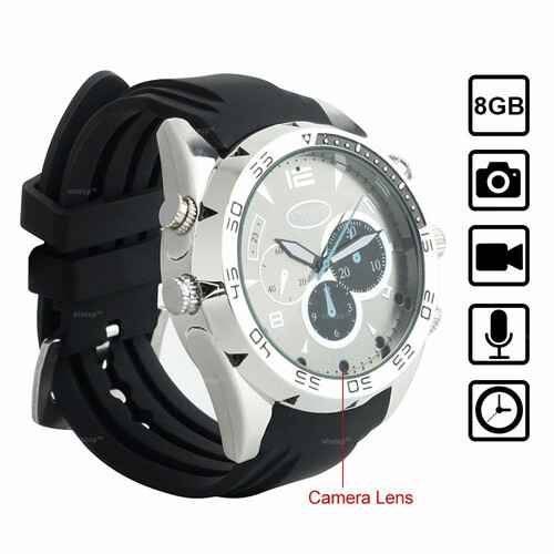Wodoodporna kamera szpiegowska zegarek Wiseup WP-W5000 1080p HD IR widok zastosowań 