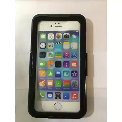 Wodoszczelne i wodoodporne etui do iPhone 6 plus czarny widok z przodu